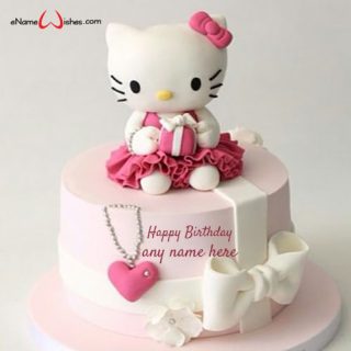 hello kitty birthday cake design with name edit