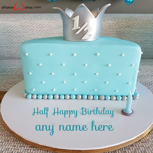 Little Prince Half Birthday Cake With Name Edit Best Wishes Birthday Wishes With Name