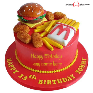 Mcdonalds Birthday Cake with Name Editor