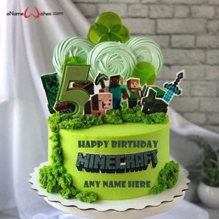 minecraft birthday cake with name edit