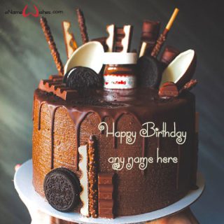 nutella birthday cake custom name edit online