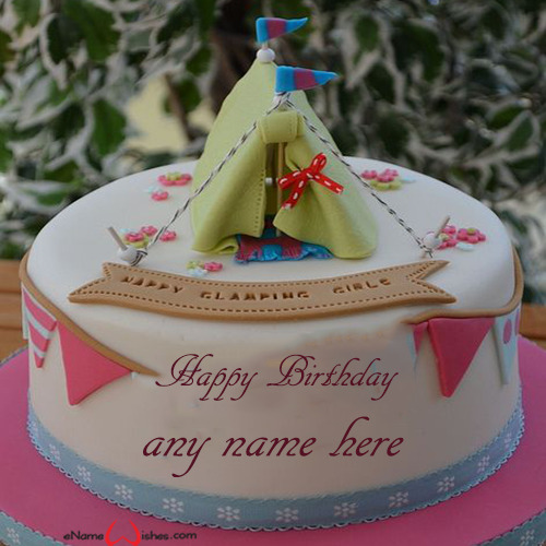 Happy Birthday Wishes Elegant Cake DP Pics With Name