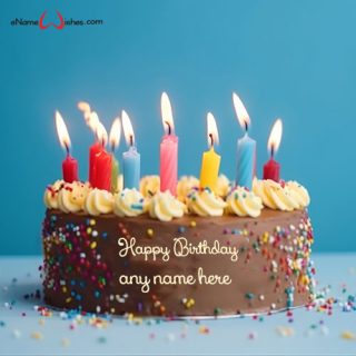 online happy birthday candle cake with name edit