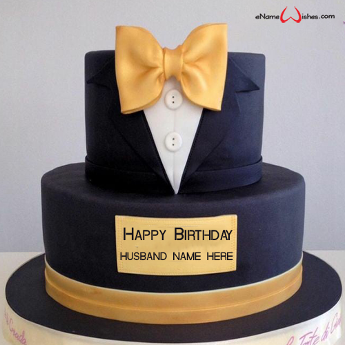 Online Name Editing on Birthday Cake for Husband - Best Wishes Birthday  Wishes With Name