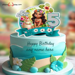 personalized moana birthday cake topper with name edit cake