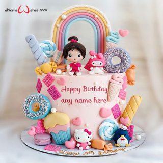 picture of birthday cake with name edit online free