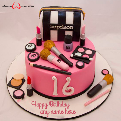 Pink Birthday Cake Image with Name Edit - Name Birthday Cakes - Write ...