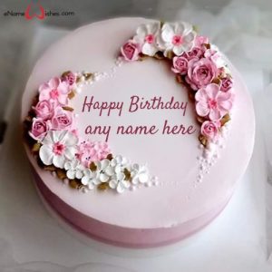 Pink Birthday Cake with Name Edit - Best Wishes Birthday Wishes With Name