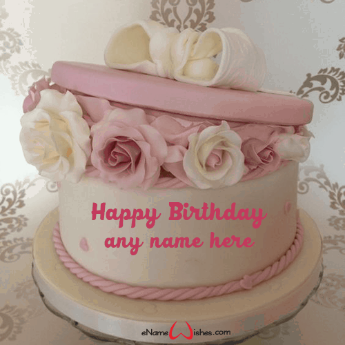 Pink Cake Name Edit - Name Birthday Cakes - Write Name on Cake Images