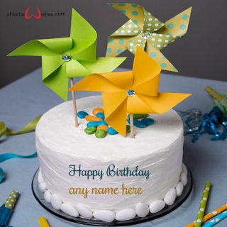 pinwheel birthday cake custom name edit online