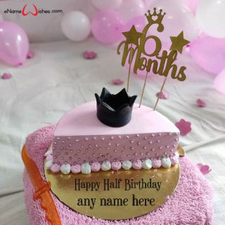 princess half birthday cake with name edit