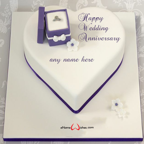 Happy Anniversary Cake Image With Name Edit - Name Birthday Cakes 