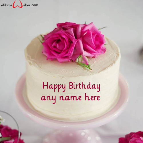 Romantic Birthday Cake for Lover - Name Birthday Cakes - Write Name on ...