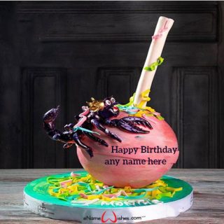 scorpio birthday cake with name edit