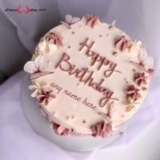 simple and creative birthday cake with name edit online