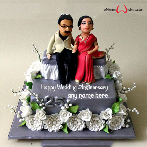 Wedding Anniversary Wishes Cake for Wife with Name and Photo Edit -  Birthday Cake With Name and Photo | Best Name Photo Wishes