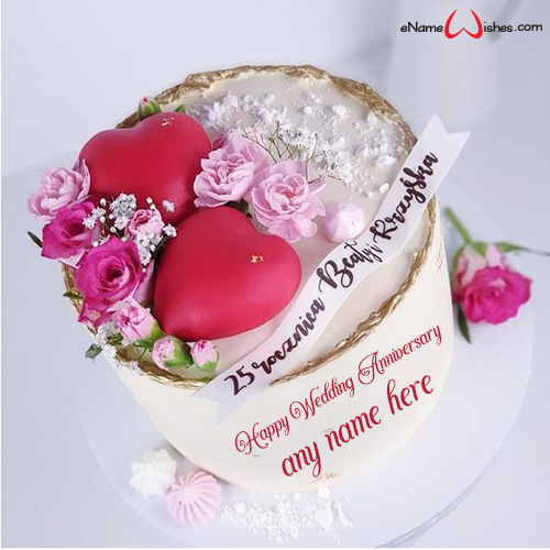 Trending Anniversary Cake with Name Maker Online - Name Birthday Cakes ...