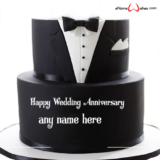 tuxedo-wedding-anniversary-wishes-cake-with-name