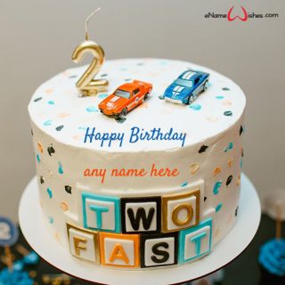two fast birthday cake boy with name edit