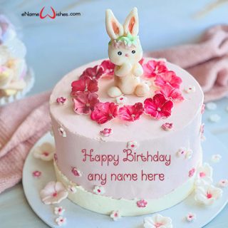 unique birthday cake image with name edit online free