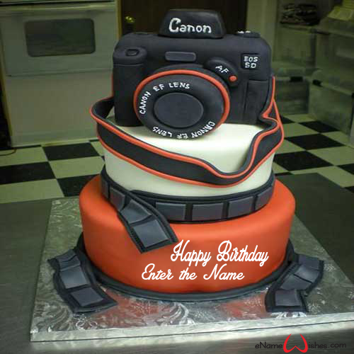 Awesome Camera Birthday Wish Name Cake Enamewishes