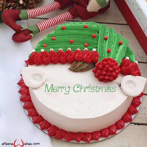 Write Name on Merry Christmas Doll Wish Cake - Name Birthday Cakes ...