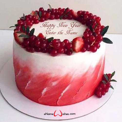 Happy New Year Cake With Name Edit Enamewishes