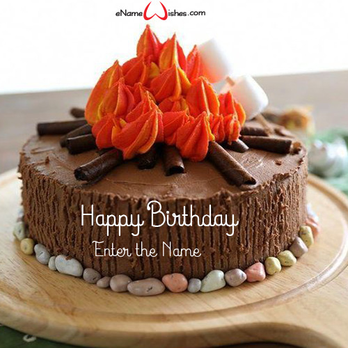 Happy Birthday Cute Cake With Name Editor Enamewishes