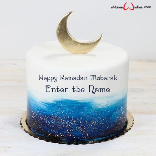 Happy Ramadan Wishes Cake With Name Enamewishes