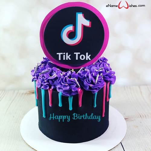 Happy Birthday Tik Tok Cake with Name - Name Birthday Cakes - Write ...