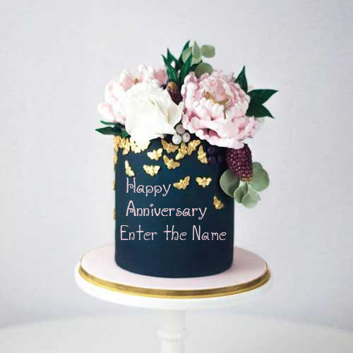 Happy Wedding Anniversary Cake With Name Enamewishes