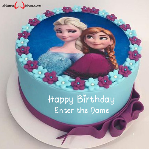 Frozen Birthday Cake Images With Name Generator Enamewishes