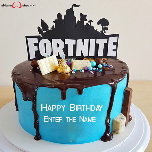 Fortnite Birthdfay Cakes Fortnite Birthday Cake With Name Enamewishes