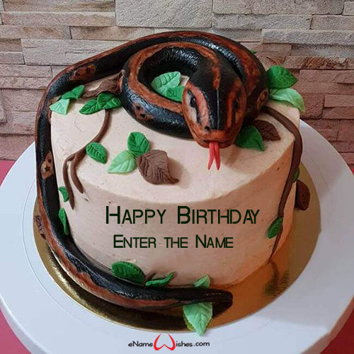 Snake Birthday Cake Designs With Name Enamewishes