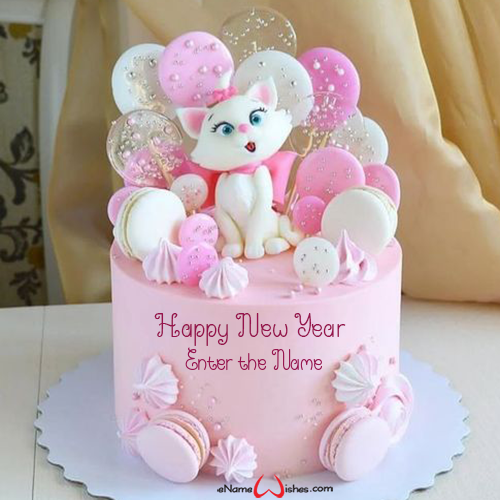 Happy New Year Cake 21 With Name Editor Enamewishes