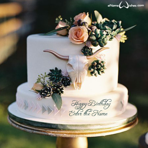 Happy Birthday Cake With Name Edit 21 Enamewishes