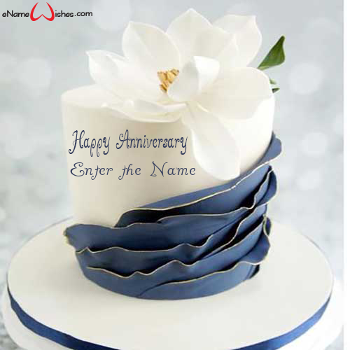 Cool Wedding Anniversary Name Wish Cake Enamewishes