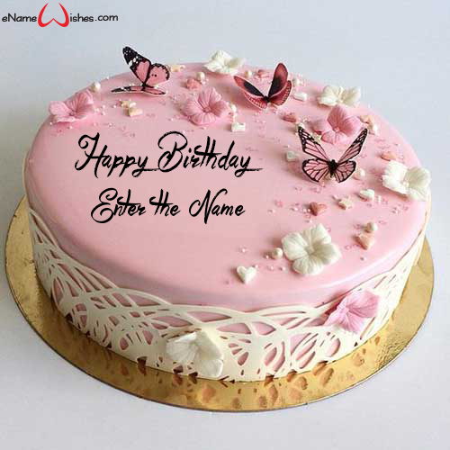 Best Butterfly Name Cake For Happy Birthday Enamewishes