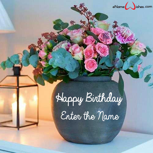 Best Happy Birthday Flowers Name Wish Enamewishes