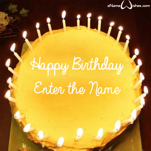 Amazing Candles Birthday Wish Name Cake For Sister Enamewishes