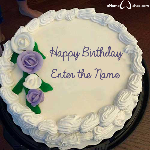 Beautiful Flowers Birthday Cake For Brother With Name Enamewishes