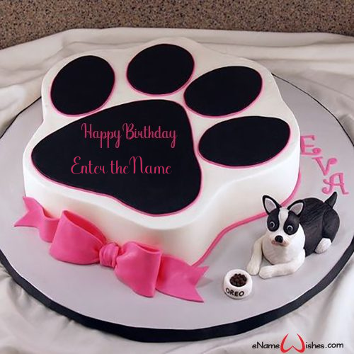 Dog Lover Birthday Wishes Cake with Name Best Wishes Birthday