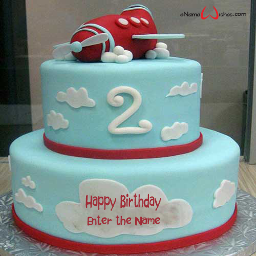 Happy 2nd Birthday Name Cake Enamewishes