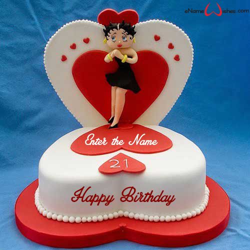21st Birthday Wish Name Cake Enamewishes