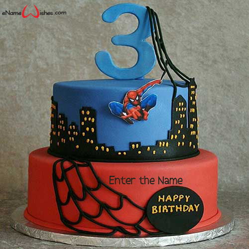 Best Spider Man Name Birthday Cake Enamewishes