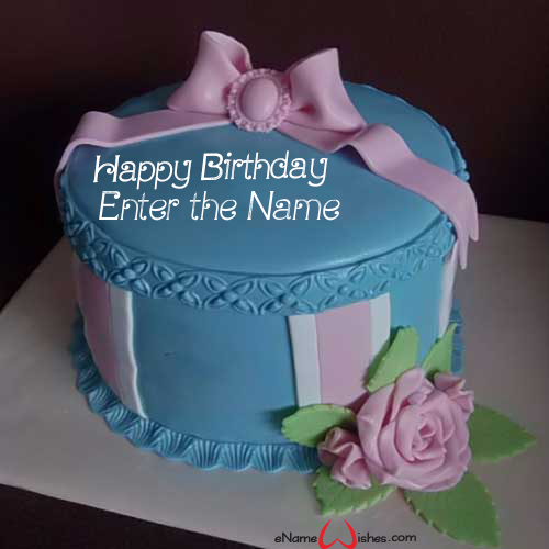 Elegant Birthday Cake With Name For Wife Enamewishes