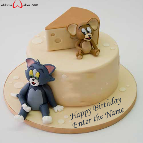 Tom And Jerry Birthday Name Cake Enamewishes